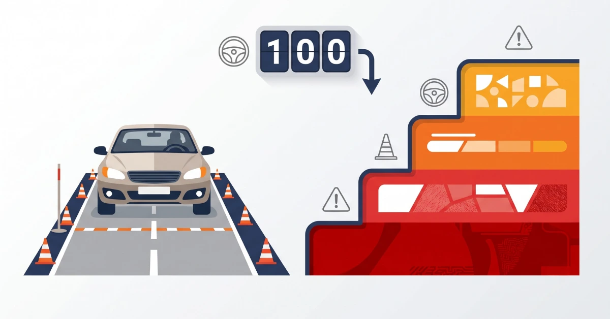 Como funciona a pontuação da prova prática de motorista