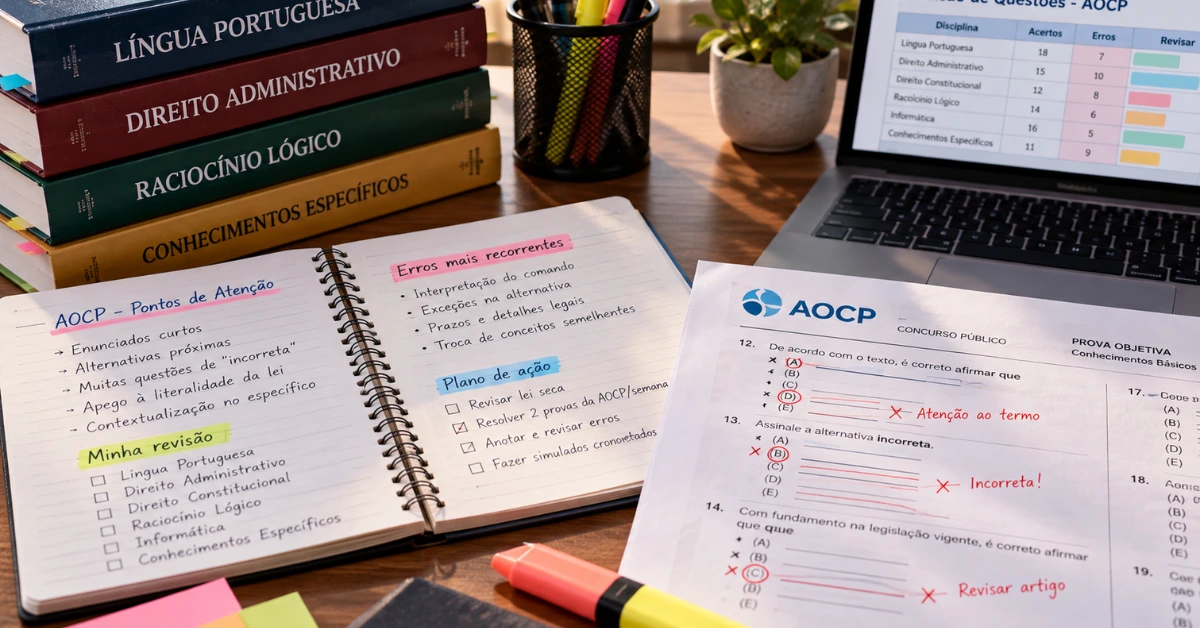 Análise de questões anteriores da banca AOCP