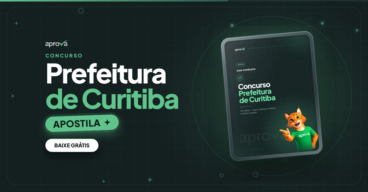 Apostila Prefeitura de Curitiba: o que estudar, como é a prova, os cargos e a rotina ideal de estudos