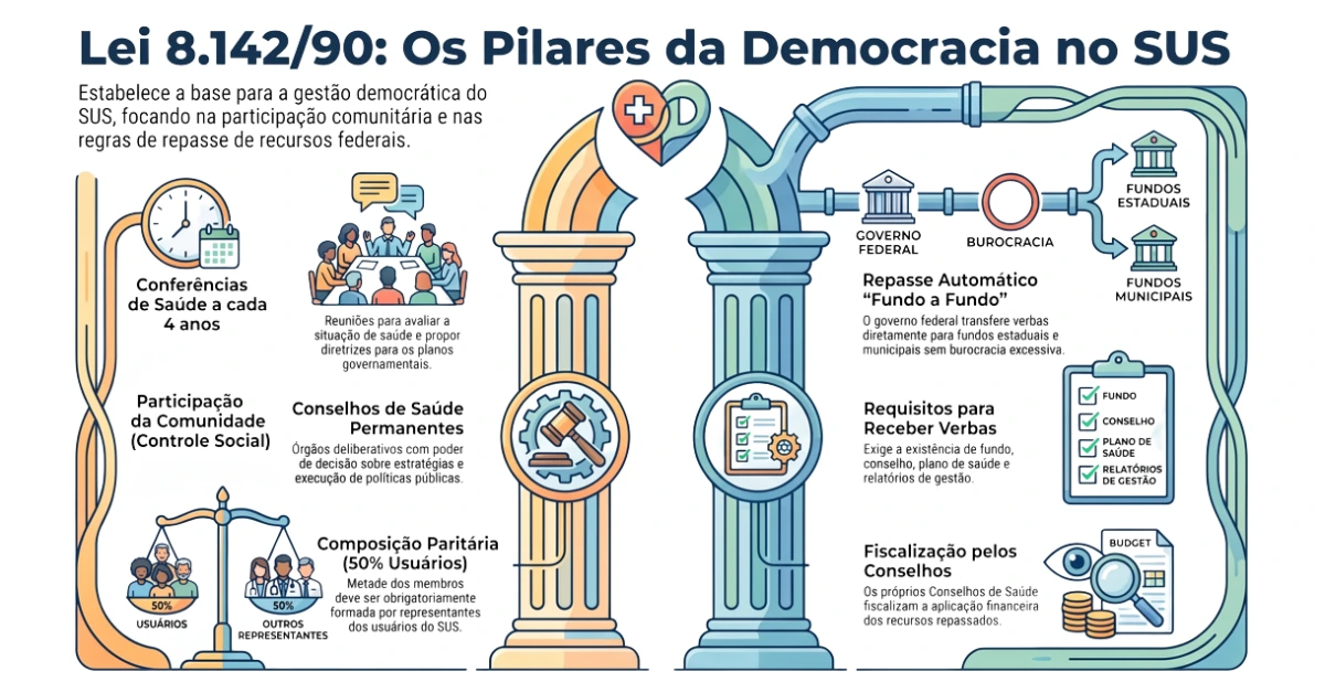 ilustração gráfica da lei 8142/90