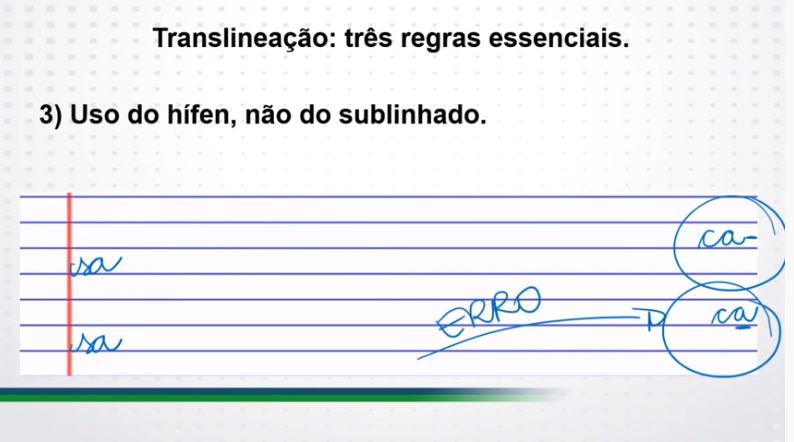 Usar hífen antes de pular uma linha