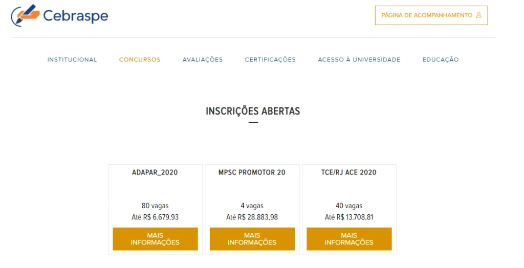 inscrição concurso público