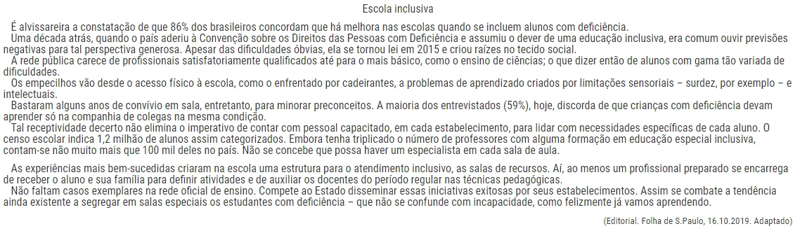 Interpretação de texto para concurso