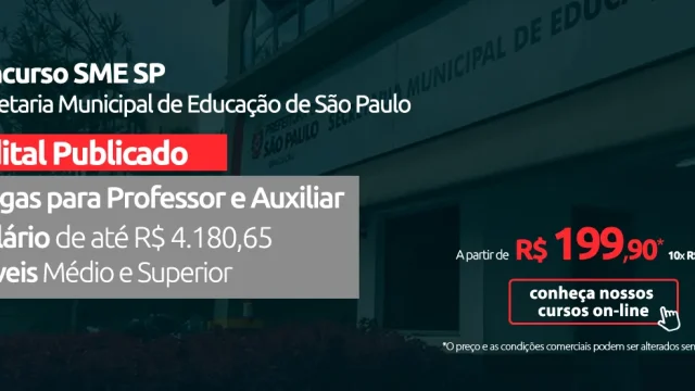 SAIU Concurso SME SP: Editais com 924 vagas para Professor e Auxiliar!