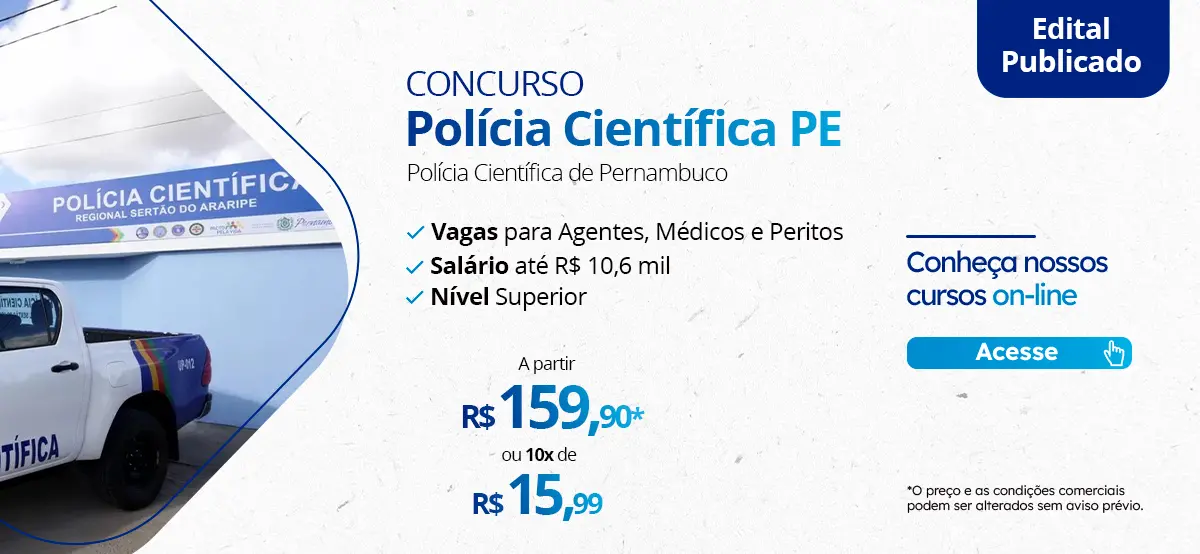 concurso polícia científica pe 2024