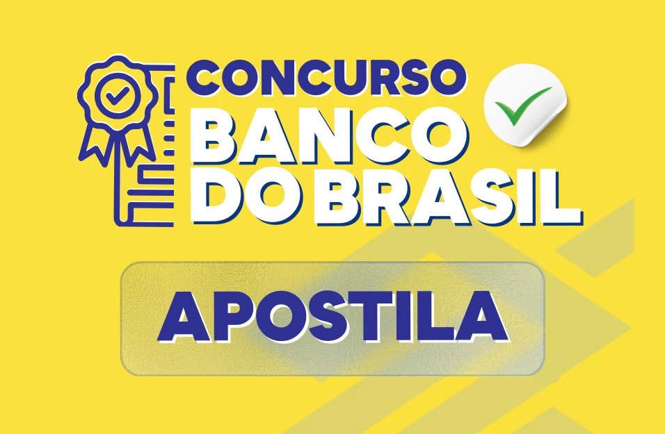 Notícia: Baixe a Apostila Grátis BB 2026! Comece a estudar antes do edital. Material com questões inéditas, análise da Banca e cupom de 20% OFF no preparatório COMPLETO.