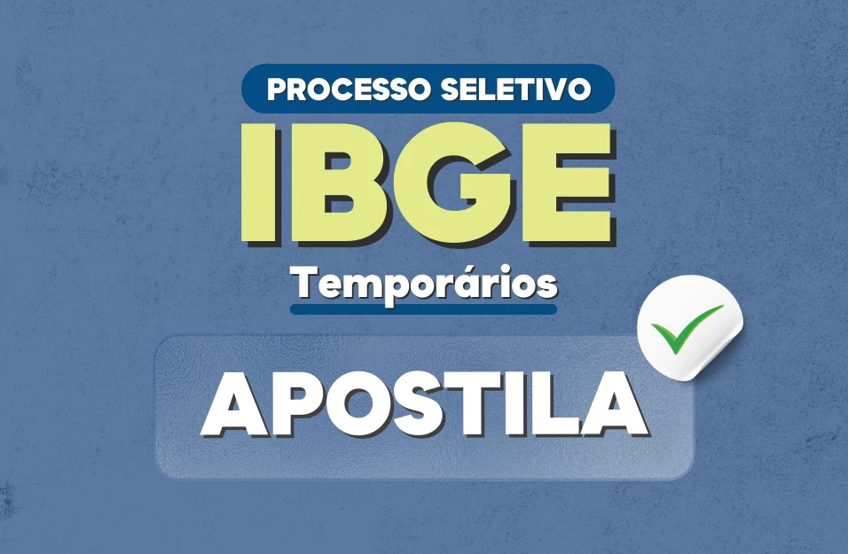 Notícia: Baixe a Apostila Grátis IBGE 2026! Comece a estudar antes do edital. Material com questões inéditas, análise da FGV e cupom de 20% OFF no preparatório COMPLETO.