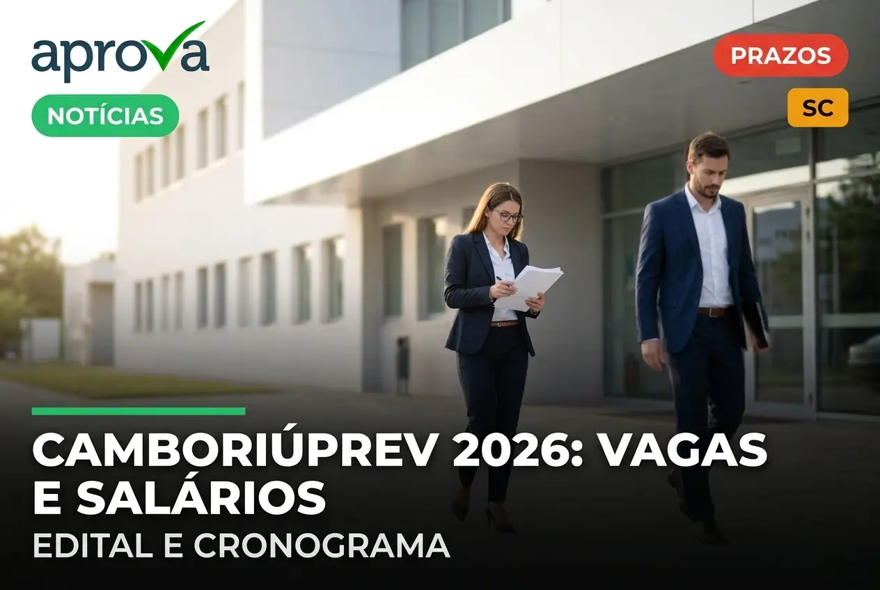 Notícia: O Concurso CAMBORIÚPREV publicou edital com vagas para níveis médio e superior em Santa Catarina. Salários chegam a R$ 6,1 mil !