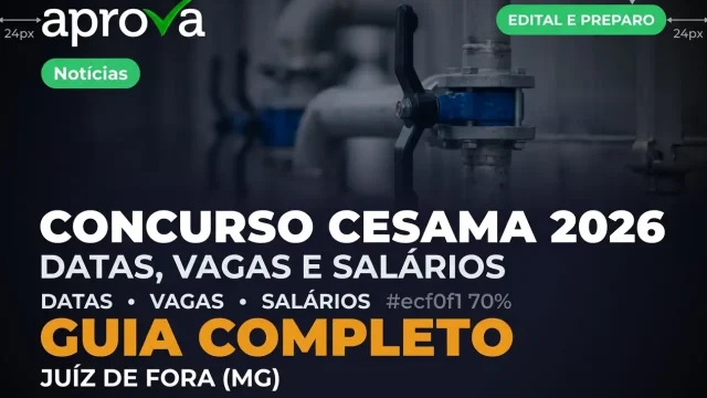 Concurso CESAMA: Edital com 34 Vagas e Salários de R$ 9 Mil