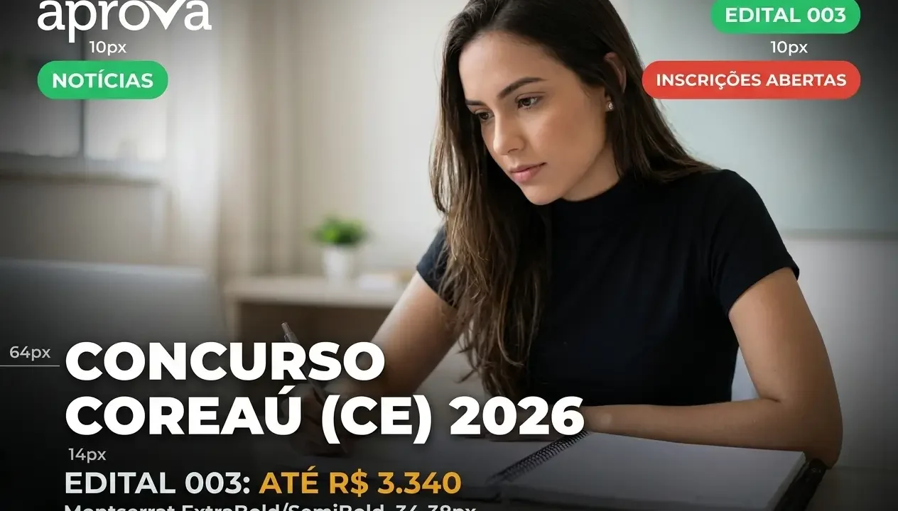 Concurso Prefeitura de Coreaú (CE) 2026: Edital, Vagas e Salários
