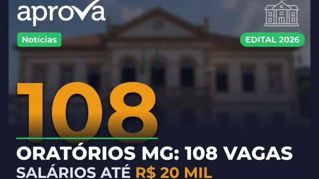 Concurso Prefeitura de Oratórios MG 2026: 108 Vagas Abertas! Concurso Prefeitura de Oratórios MG 2026