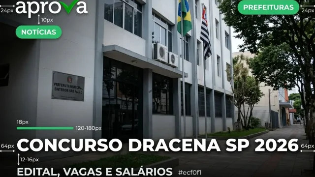 Concurso Prefeitura de Dracena (SP) 2026: Edital, Vagas e Salários