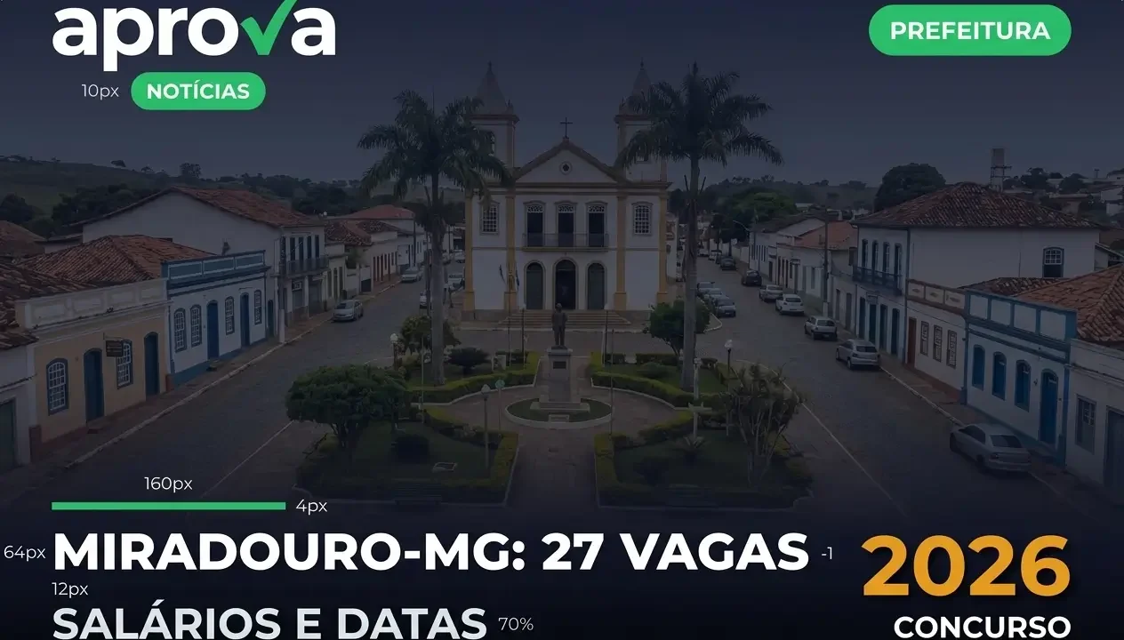 Concurso Prefeitura de Miradouro (MG) 2026: Edital e Vagas