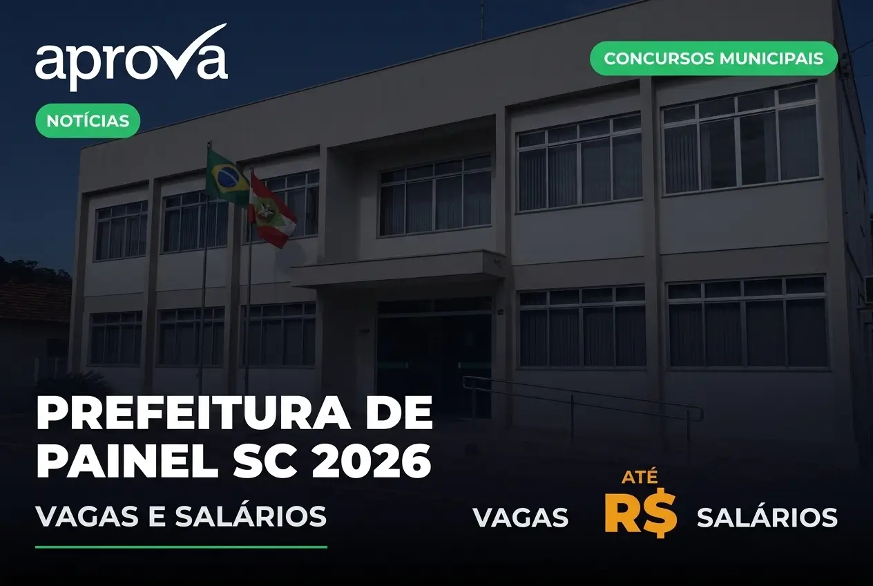 Prefeitura de Painel SC 2026 com bandeiras do Brasil e SC