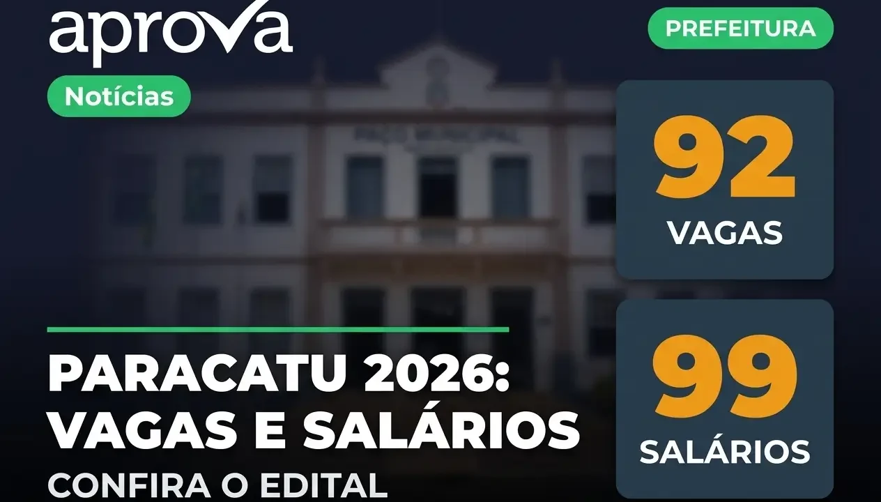 Concurso Prefeitura de Paracatu MG: Editais com Salários até R$ 6,5 Mil