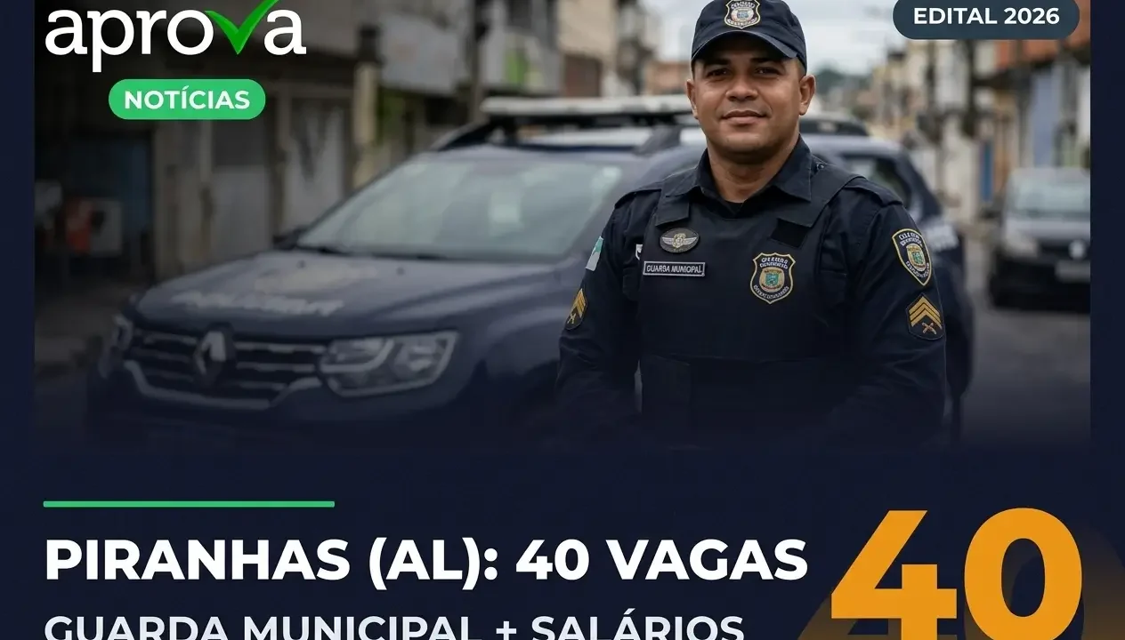 Concurso Prefeitura de Piranhas AL 2026: Edital Aberto para Guarda Municipal