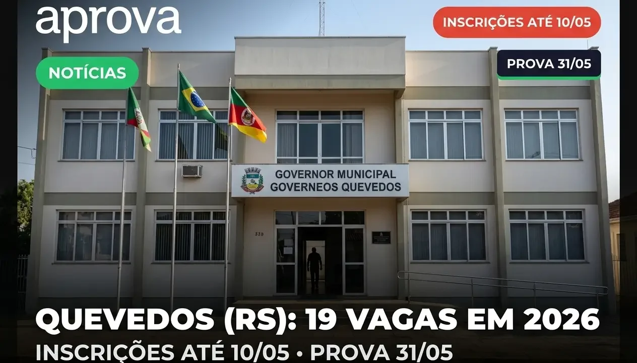 Concurso Prefeitura de Quevedos RS: Inscrições Prorrogadas