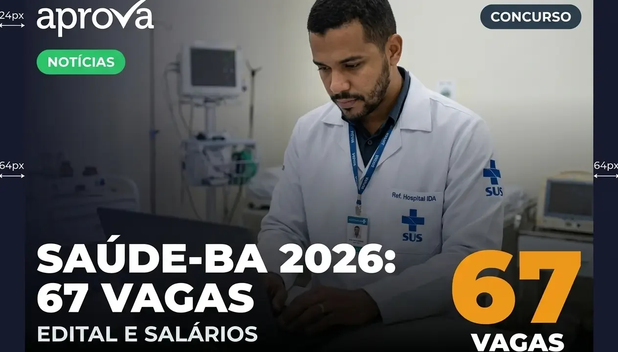 Concurso Prefeitura de Saúde BA 2026: 68 Vagas para Nível Médio