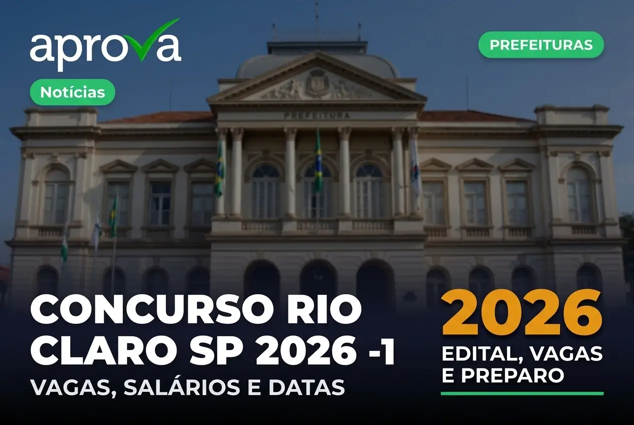 Prédio histórico com bandeiras sobre concurso público 2026