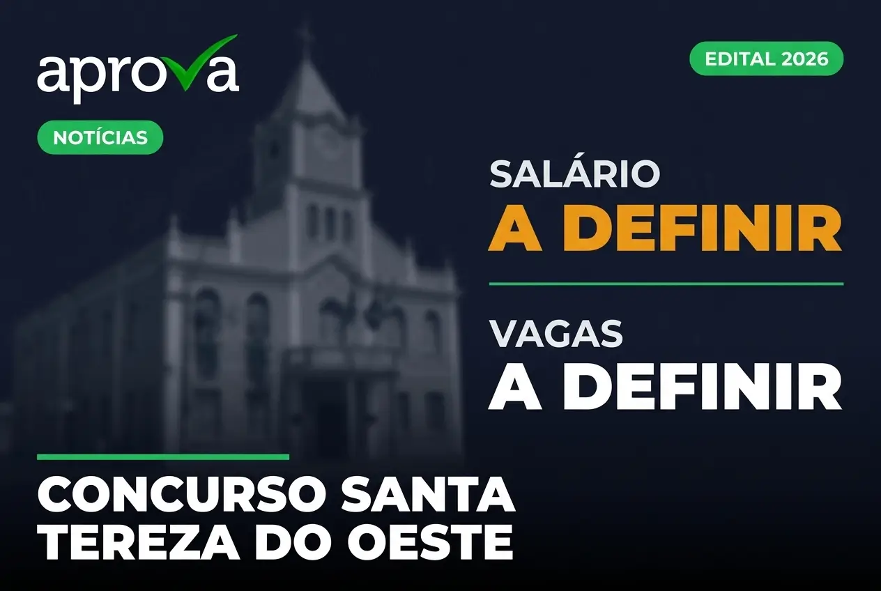 Anúncio de concurso público Santa Tereza do Oeste 2026