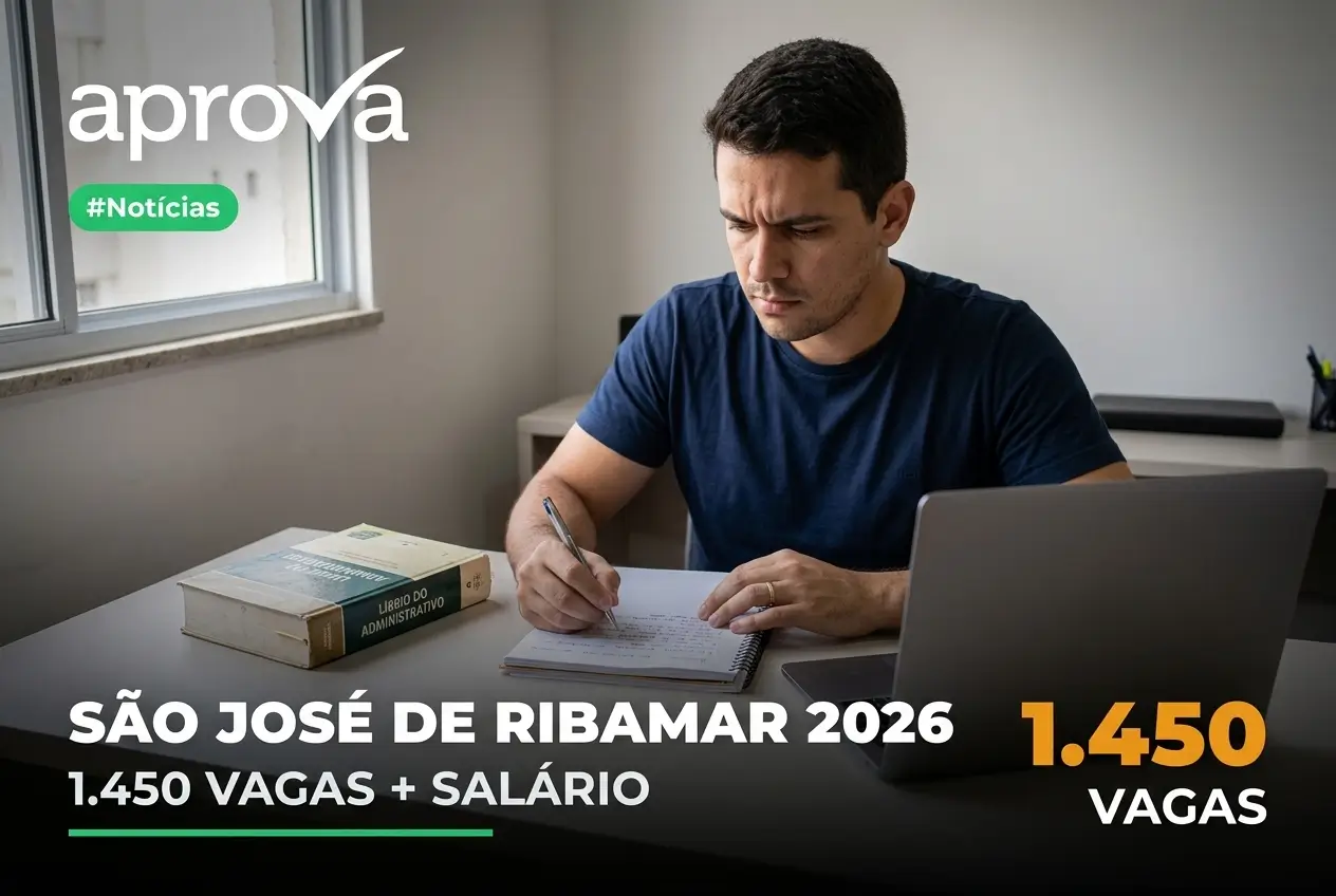 Notícia: O Concurso Prefeitura de São José de Ribamar MA (2026) oferece 1.450 vagas para professores com salários de R$ 6.914,37 !