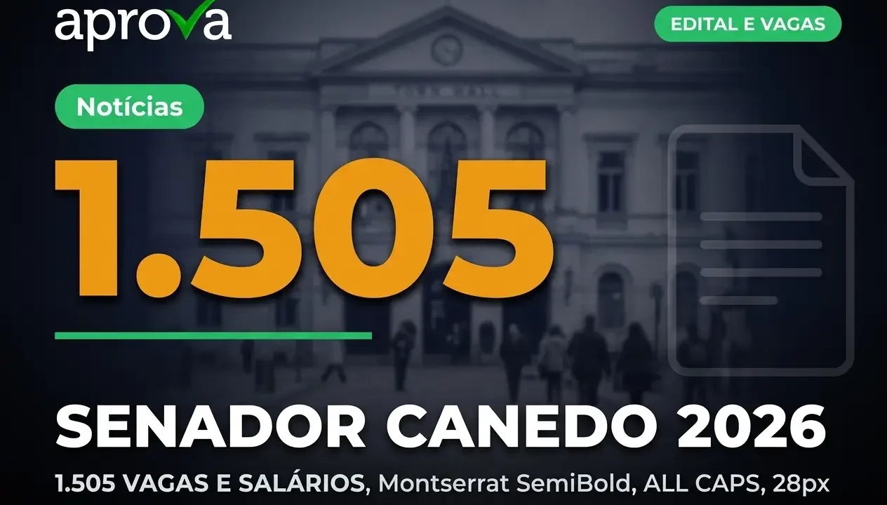 Concurso Senador Canedo/GO 2026: 1.500 Vagas e Inscrições Reabertas