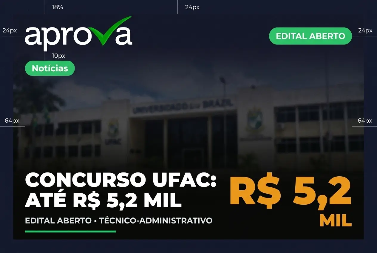 Concurso UFAC 2026: Técnico Administrativo, até R$ 5.2 mil