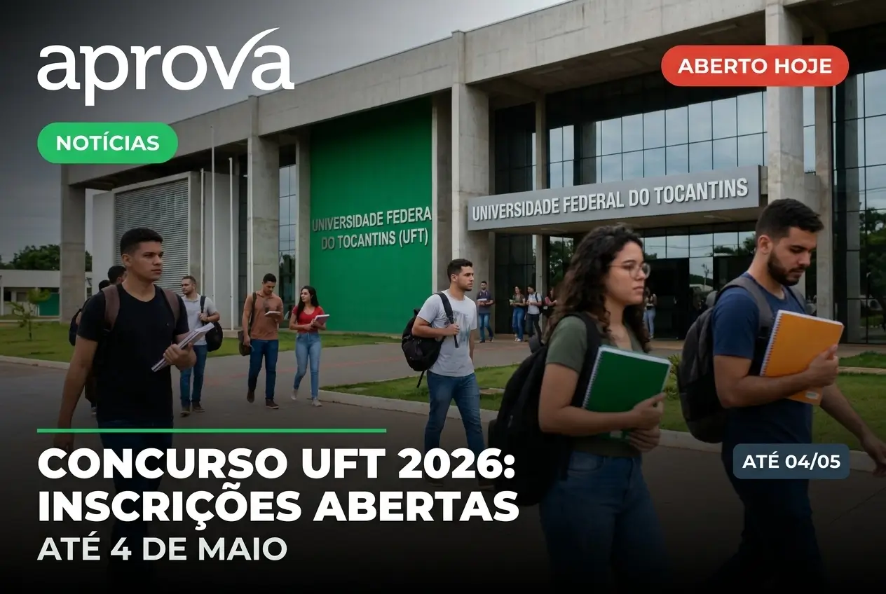 Estudantes na Universidade Federal do Tocantins para concurso 2026