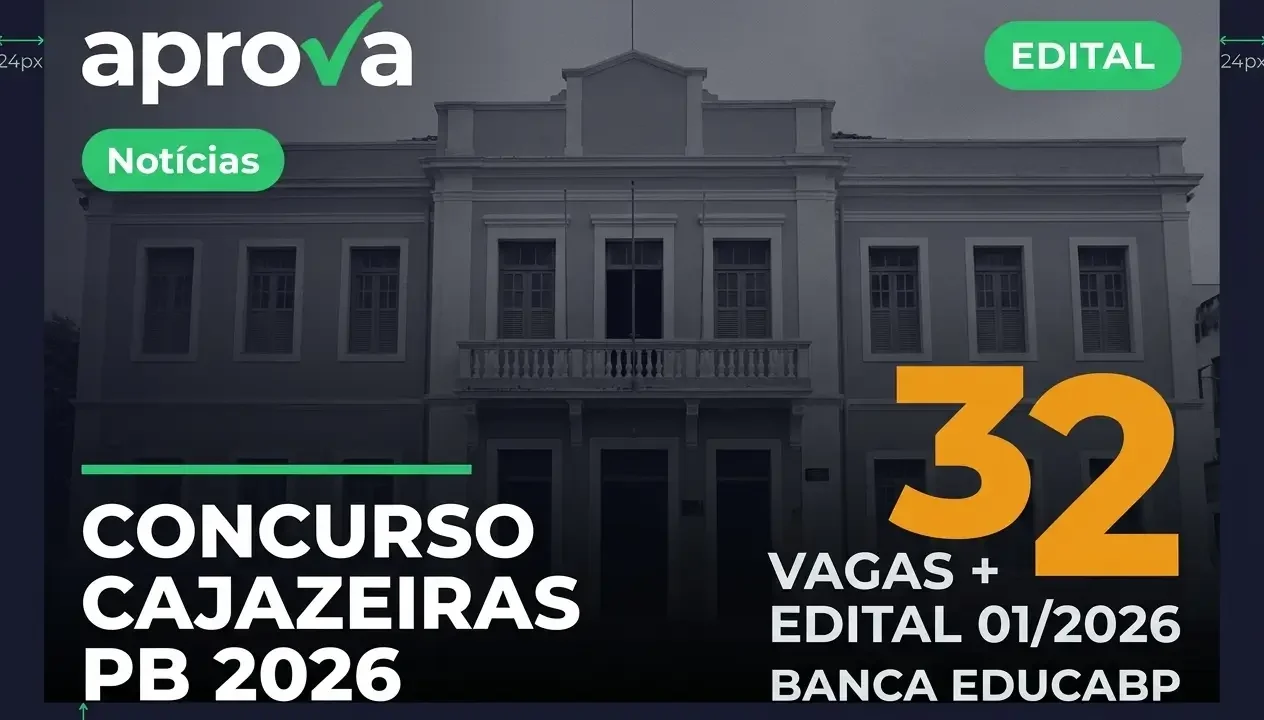 Concurso Prefeitura de Cajazeiras PB 2026: Edital com 32 Vagas para Agente de Saúde