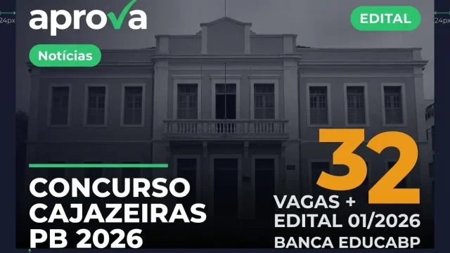 Concurso Prefeitura de Cajazeiras PB 2026: Edital com 32 Vagas para Agente de Saúde