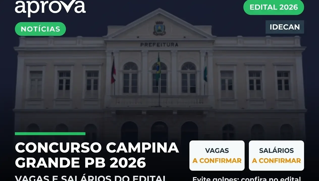 Edital Campina Grande PB 2026: 925 Vagas com Salários de até R$ 9,6 Mil!