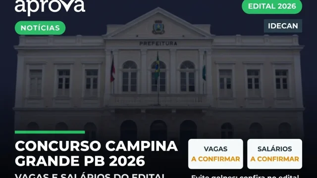 Edital Campina Grande PB 2026: 925 Vagas com Salários de até R$ 9,6 Mil!