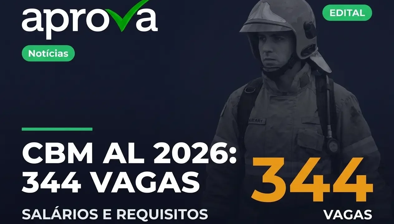 Concurso CBM AL 2026: Edital Publicado com 344 Vagas e Salários de até R$ 11,5 Mil!