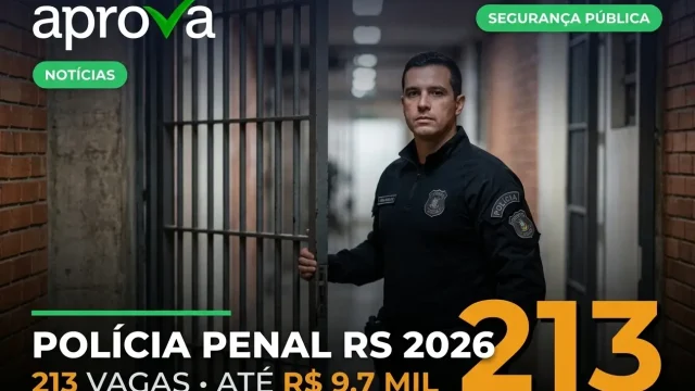 Edital Polícia Penal RS 2026: Inscrições Abertas e Salários de até R$ 9,7 Mil!