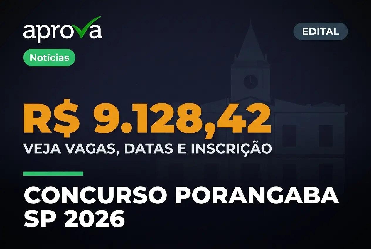 Promoção Concurso Porangaba SP 2026 com detalhes financeiros