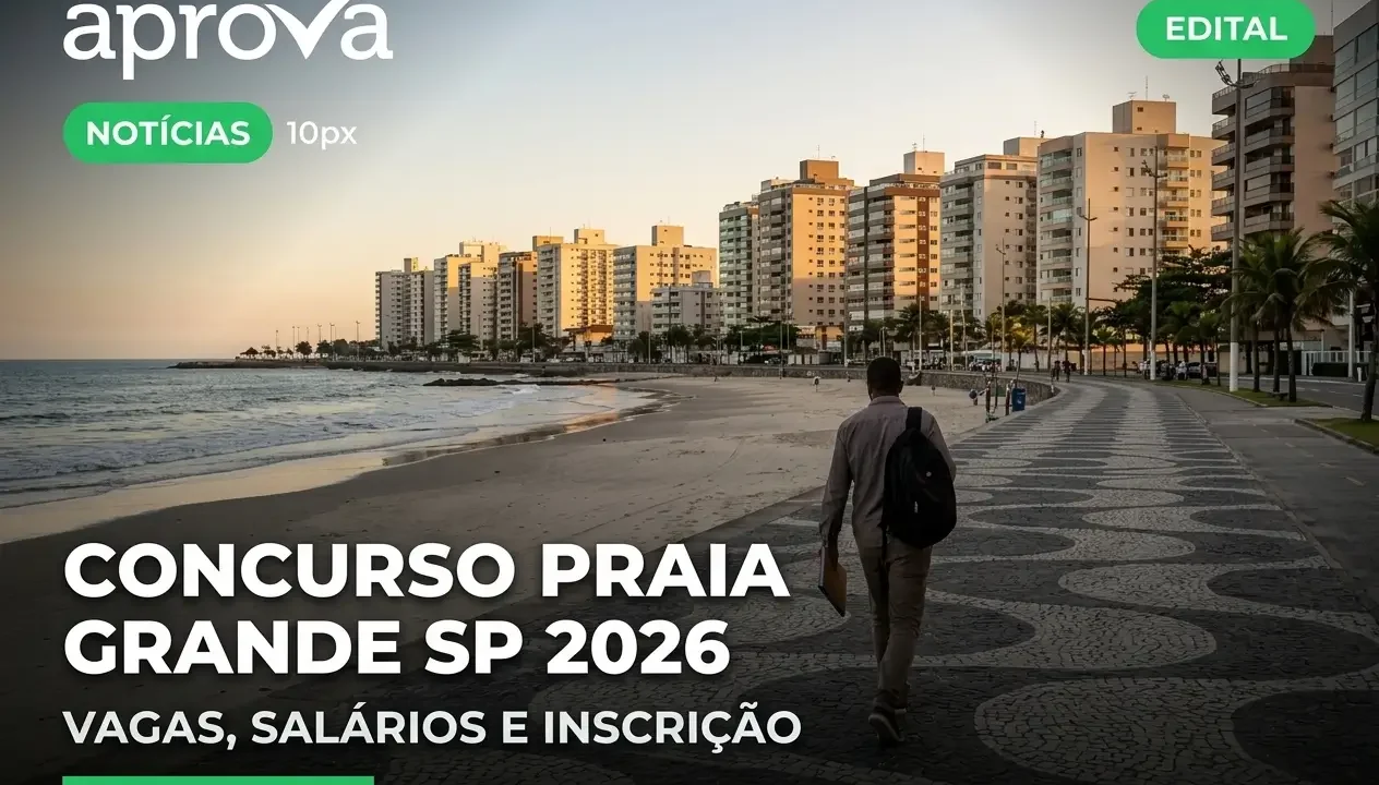 Concurso Prefeitura de Praia Grande SP 2026: Vagas com Salários de até R$ 25 Mil!