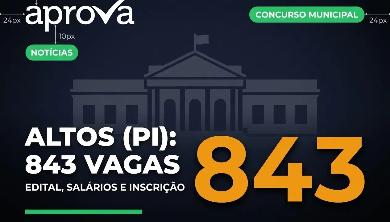Concurso Prefeitura de Altos PI 2026: Edital Publicado com 843 Vagas!