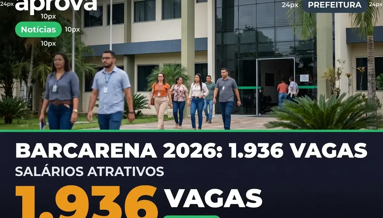 Concurso Prefeitura de Barcarena PA 2026: Edital com 1.936 Vagas na Educação!