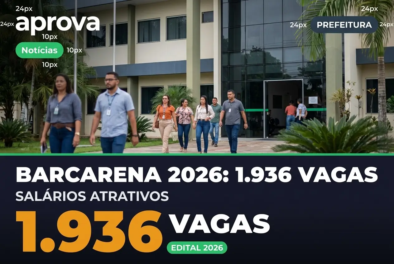 Pessoas indo ao prédio municipal de Barcarena 2026