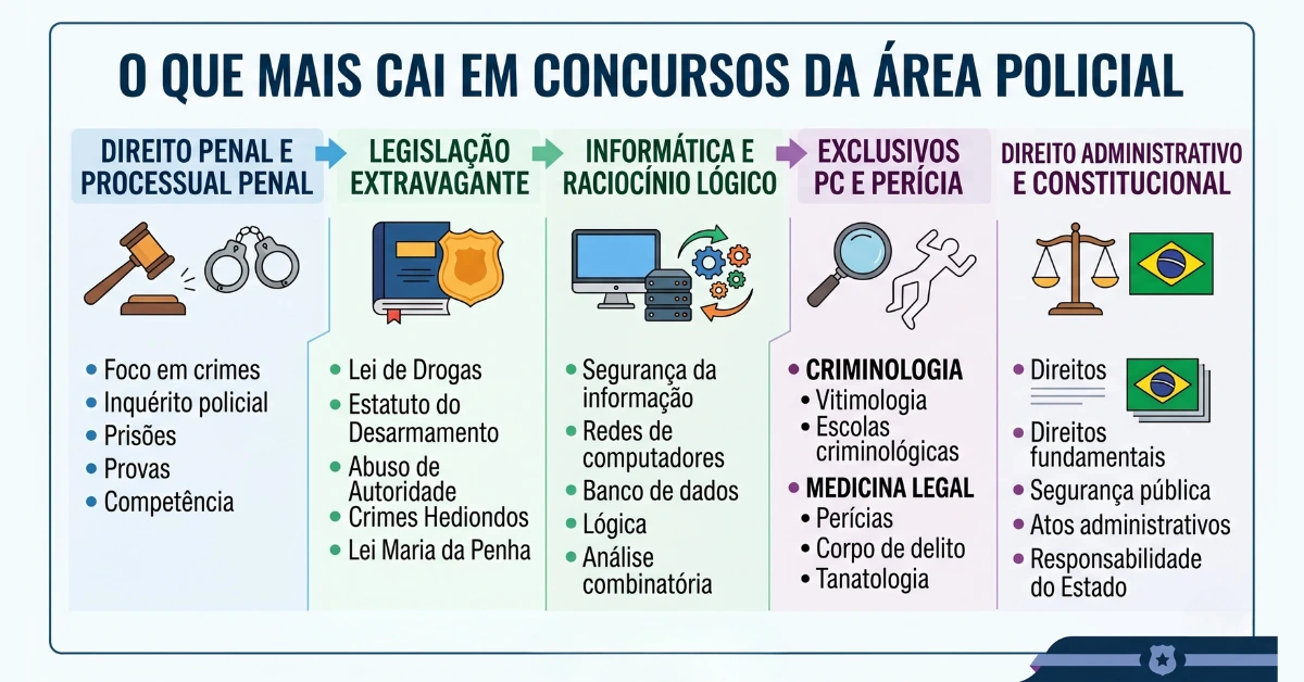concursos policiais o que mais cai concursos da área policial: o que mais cai nas provas.