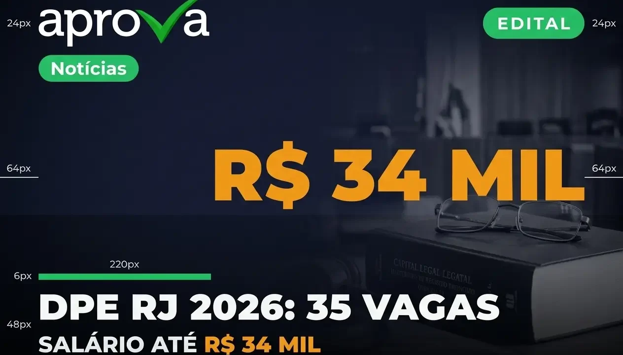 Novo Concurso DPE RJ 2026: Edital Publicado com Salário de R$ 34 Mil!