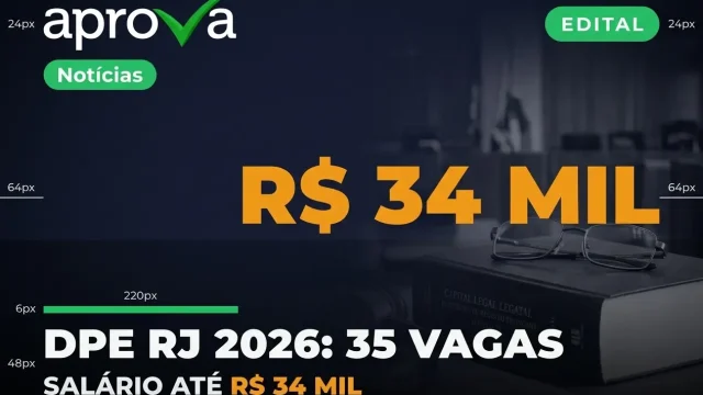 Novo Concurso DPE RJ 2026: Edital Publicado com Salário de R$ 34 Mil!