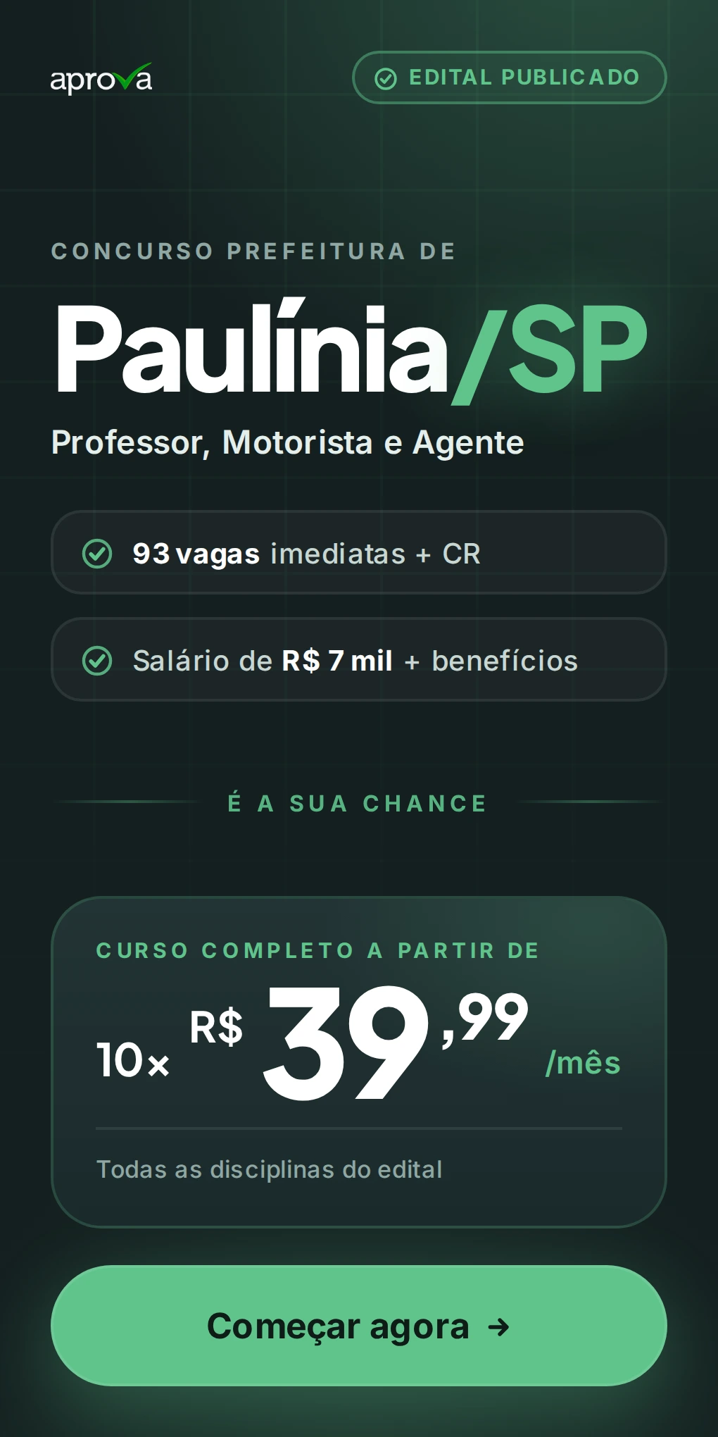 Curso para Concurso Paulínia
