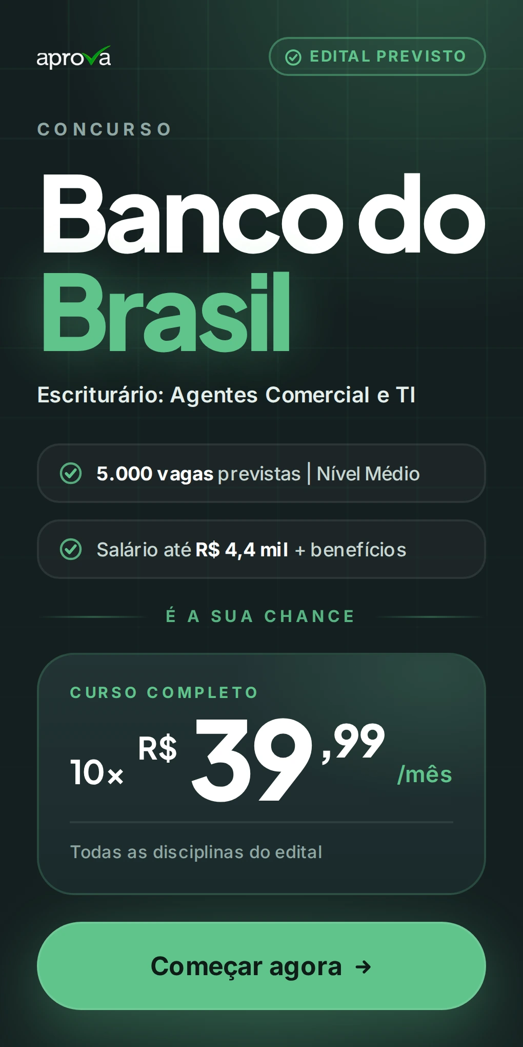 Preparatório completo do Concurso Banco do Brasil