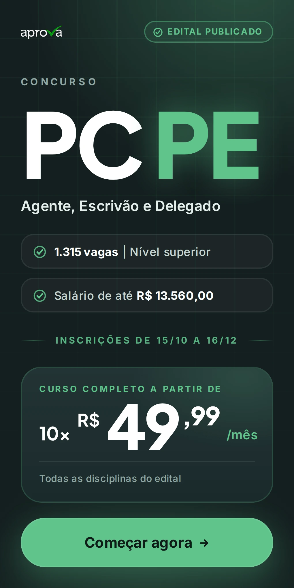 preparatório concurso pc pe
