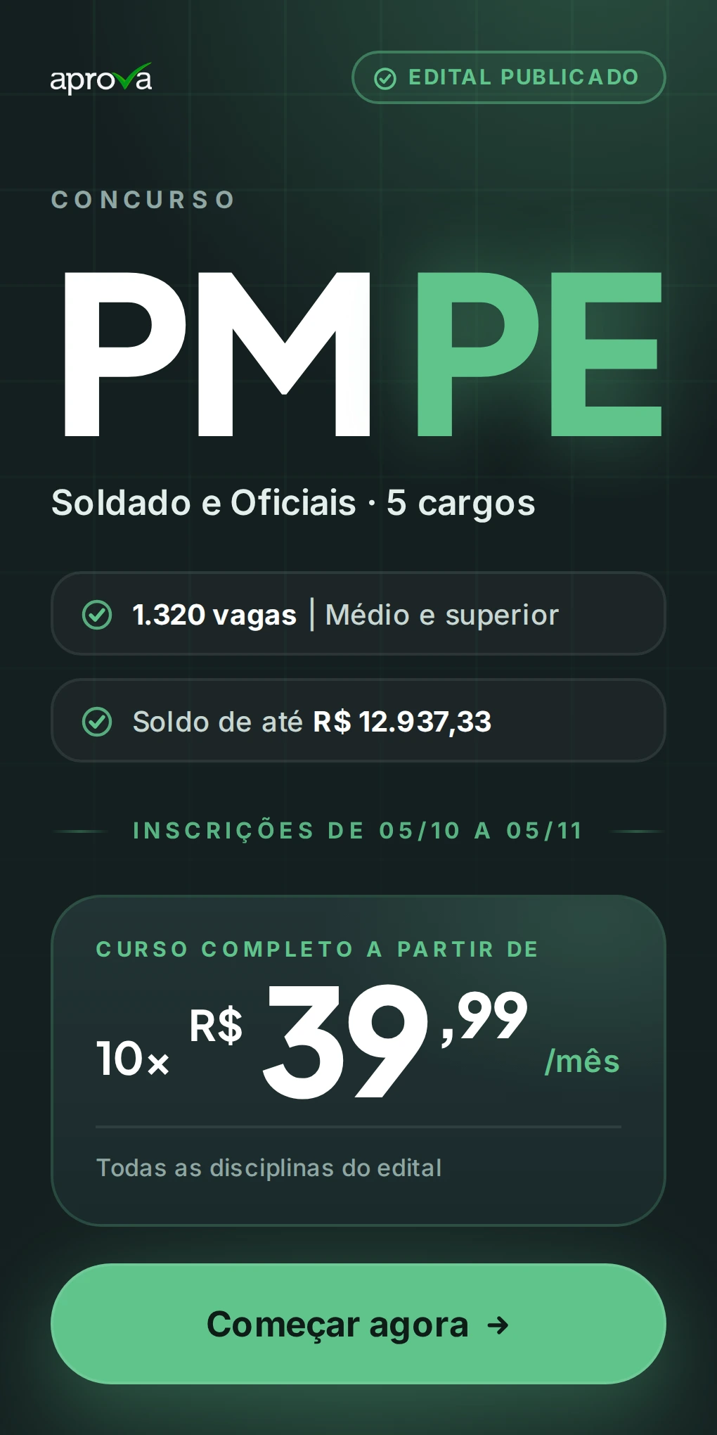 preparatório concurso pm pe
