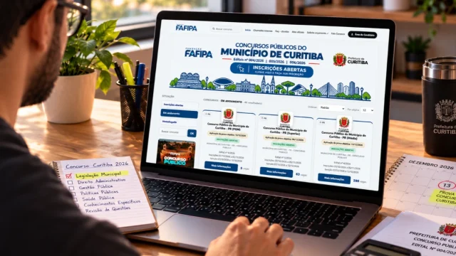 Inscrições ABERTAS para Prefeitura de Curitiba: 348 vagas até 5/11