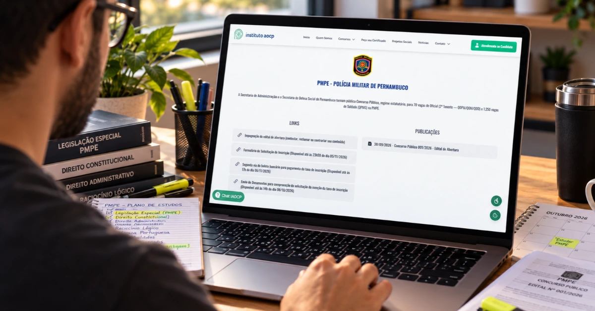 Concurso PM PE: inscrições abertas para 1.320 vagas!