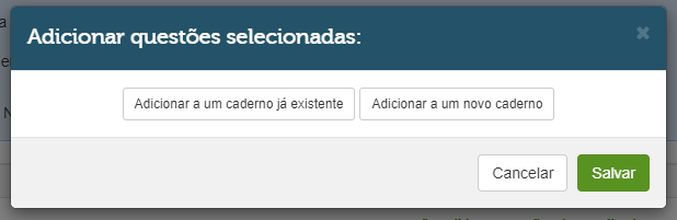 Pergunta frequente sobre caderno