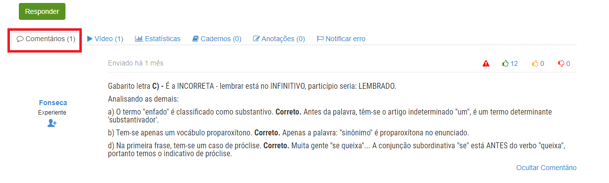 Pergunta frequente sobre funcionalidade